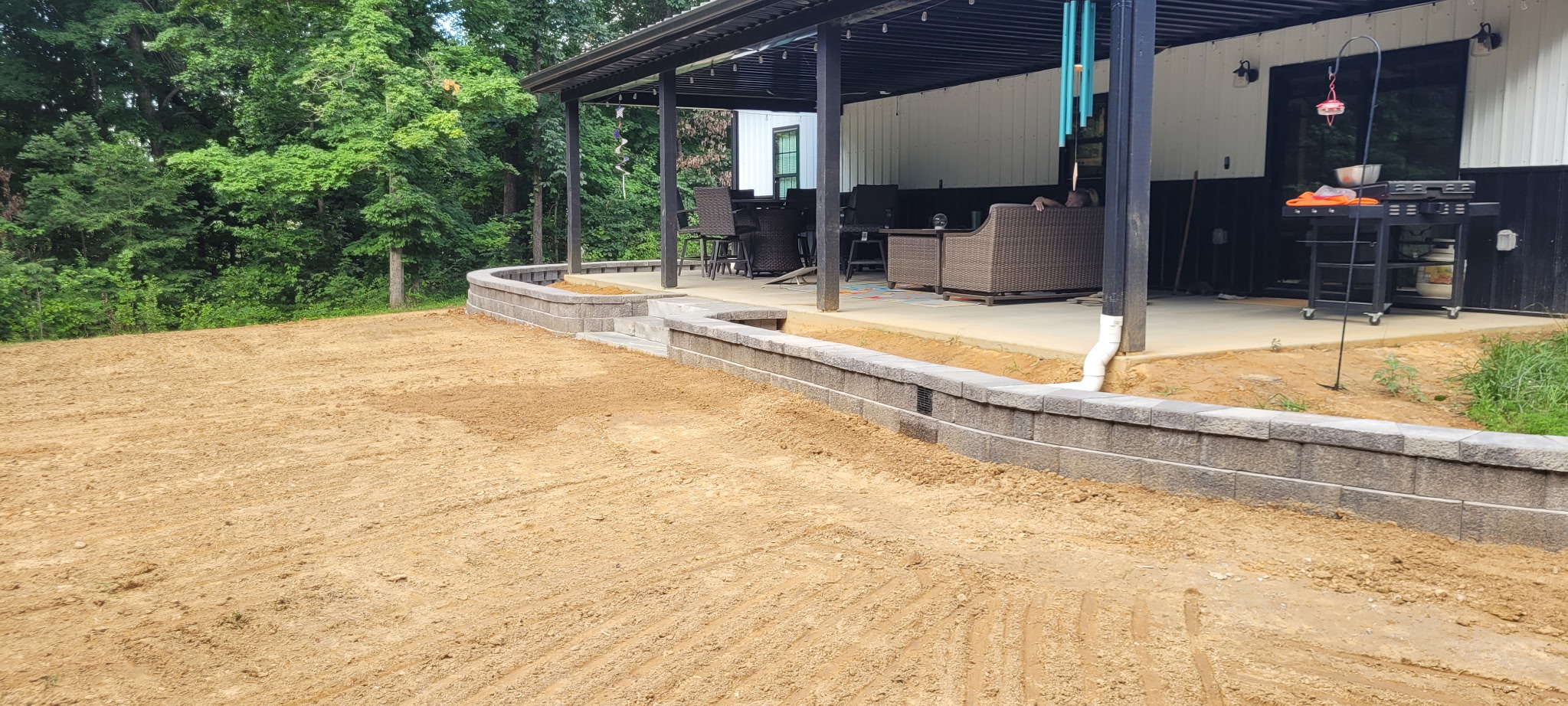 Premium Retaining Wall Construction & Natural Stone Entry Steps